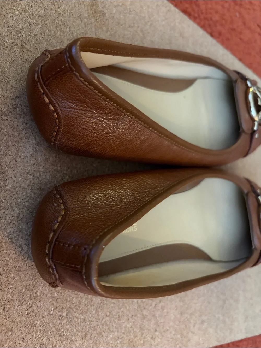 Michael Kors Fulton Moccasin Flat in Luggage Brown-Size 7 💼